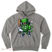 Shamrock Baseball Funny St Patricks Day Hoodie thumb 0