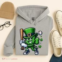 Shamrock Baseball Funny St Patricks Day Hoodie thumb 4