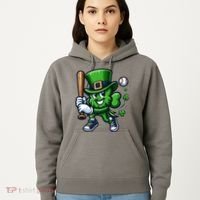 Shamrock Baseball Funny St Patricks Day Hoodie thumb 5