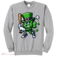 Shamrock Baseball Funny St Patricks Day Sweatshirt thumb 0