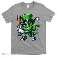 Shamrock Baseball Funny St Patricks Day T-Shirt thumb 0