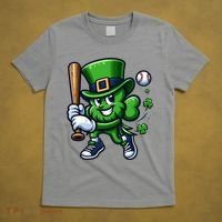 Shamrock Baseball Funny St Patricks Day T-Shirt thumb 5