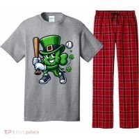 Shamrock Baseball Funny St Patricks Day Pajama Set thumb 0