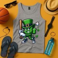 Shamrock Baseball Funny St Patricks Day Tank Top thumb 4