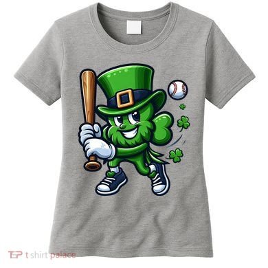 Shamrock Baseball Funny St Patricks Day Women's T-Shirt