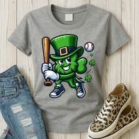 Shamrock Baseball Funny St Patricks Day Women's T-Shirt thumb 3
