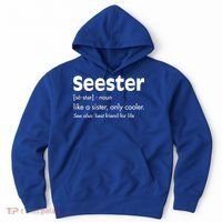 Sister Birthday Funny Gift With Funny Seester Definition Gift Hoodie thumb 0