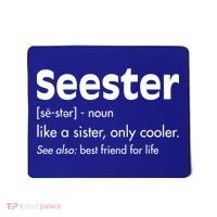 Sister Birthday Funny Gift With Funny Seester Definition Gift Mousepad thumb 0