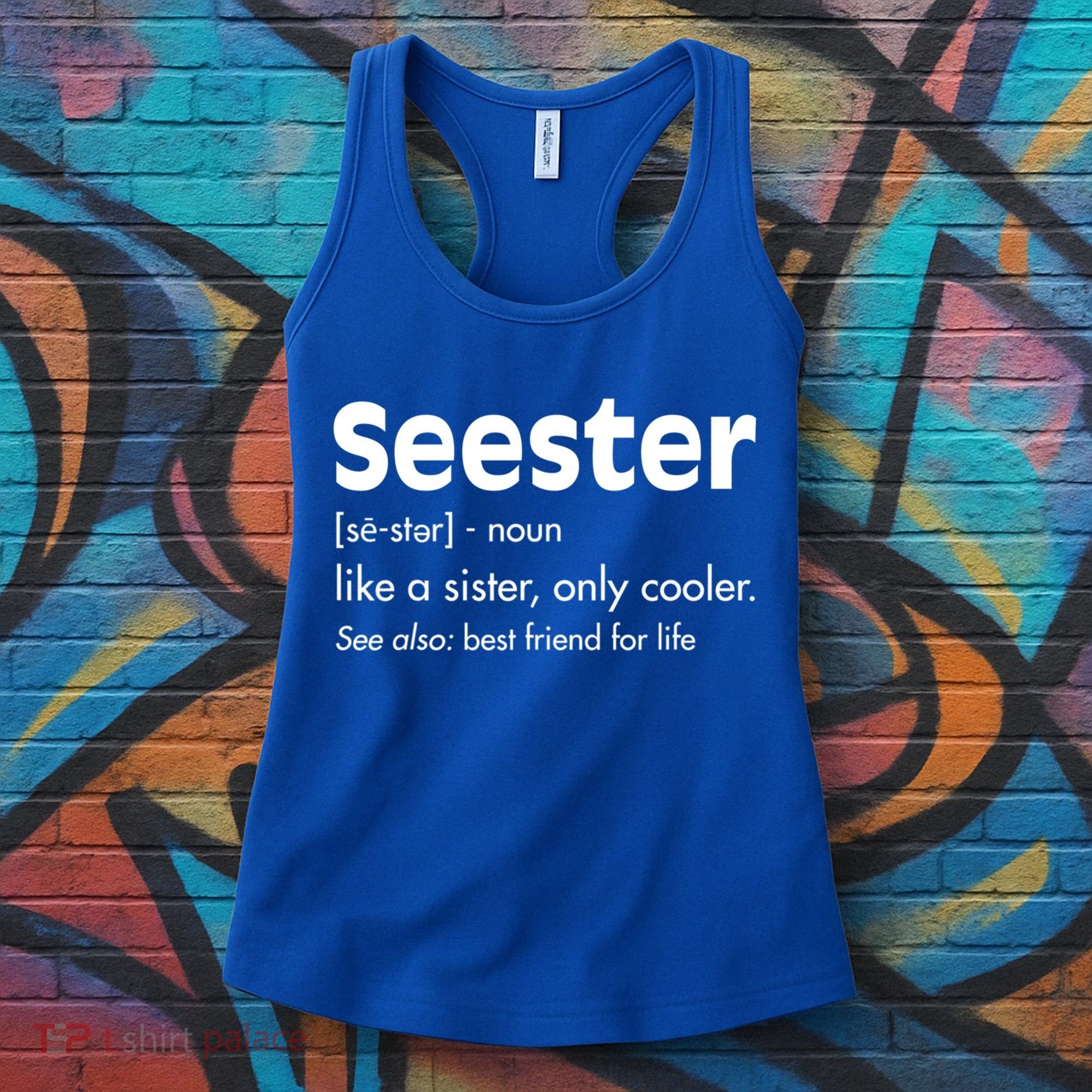 Sister Birthday Funny Gift With Funny Seester Definition Gift Women's Tank Top