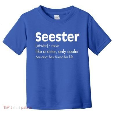 Sister Birthday Funny Gift With Funny Seester Definition Gift Toddler T-Shirt
