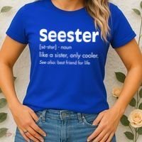 Sister Birthday Funny Gift With Funny Seester Definition Gift Women's T-Shirt thumb 2