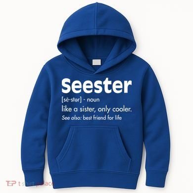 Sister Birthday Funny Gift With Funny Seester Definition Gift Kids Hoodie