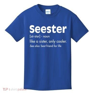 Sister Birthday Funny Gift With Funny Seester Definition Gift Kids T-Shirt