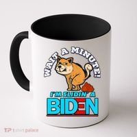 Slidin Biden Funny Dog Trump Political Sarcasm Coffee Mug thumb 0
