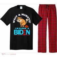 Slidin Biden Funny Dog Trump Political Sarcasm Pajama Set thumb 0