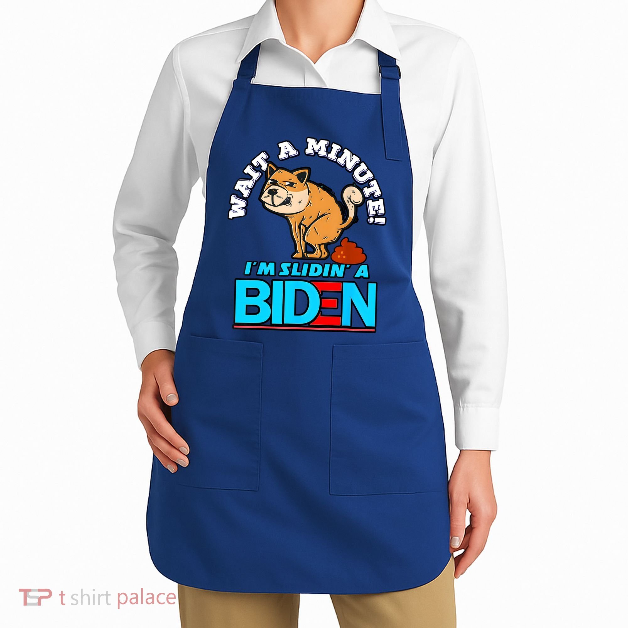 Slidin Biden Funny Dog Trump Political Sarcasm Apron