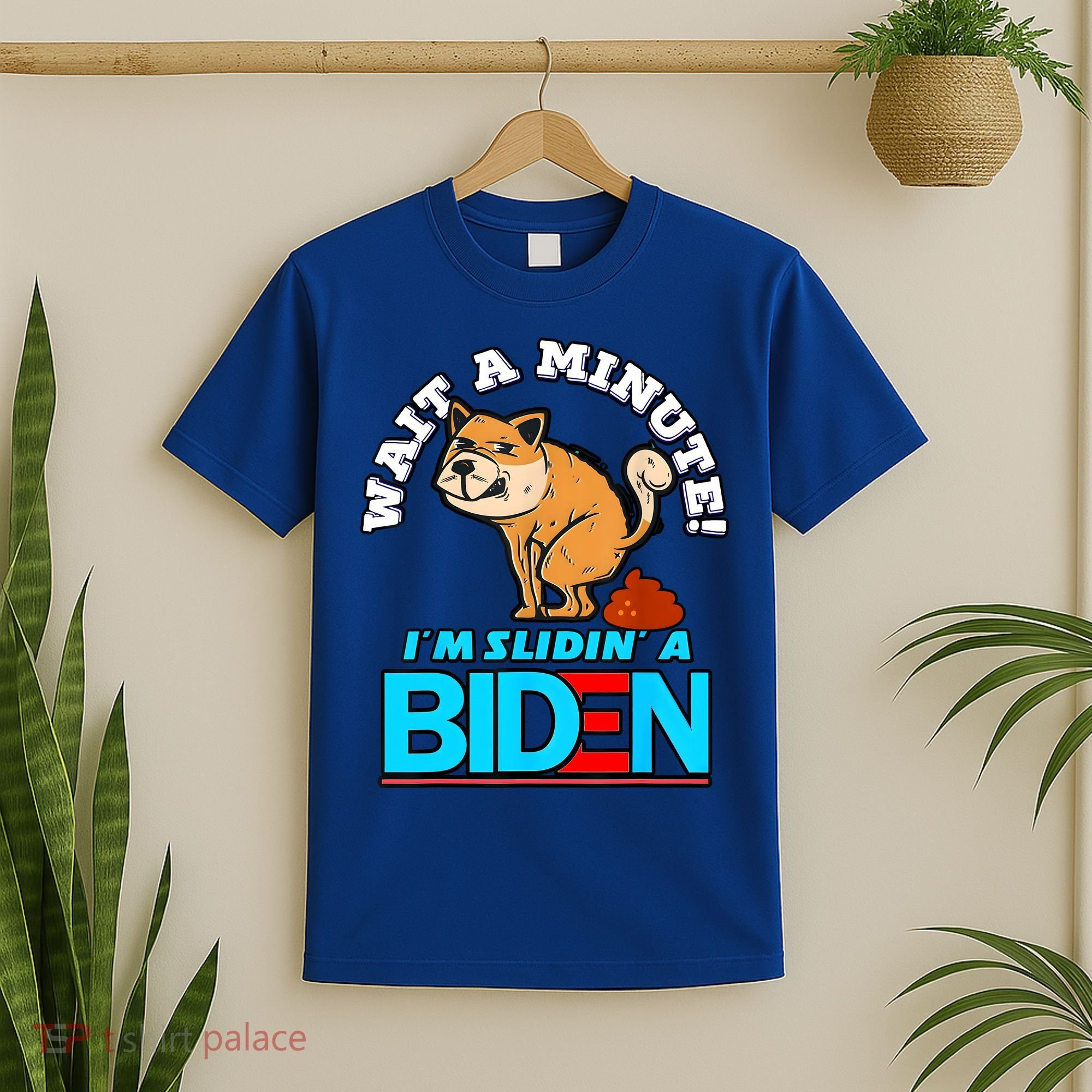 Slidin Biden Funny Dog Trump Political Sarcasm T-Shirt