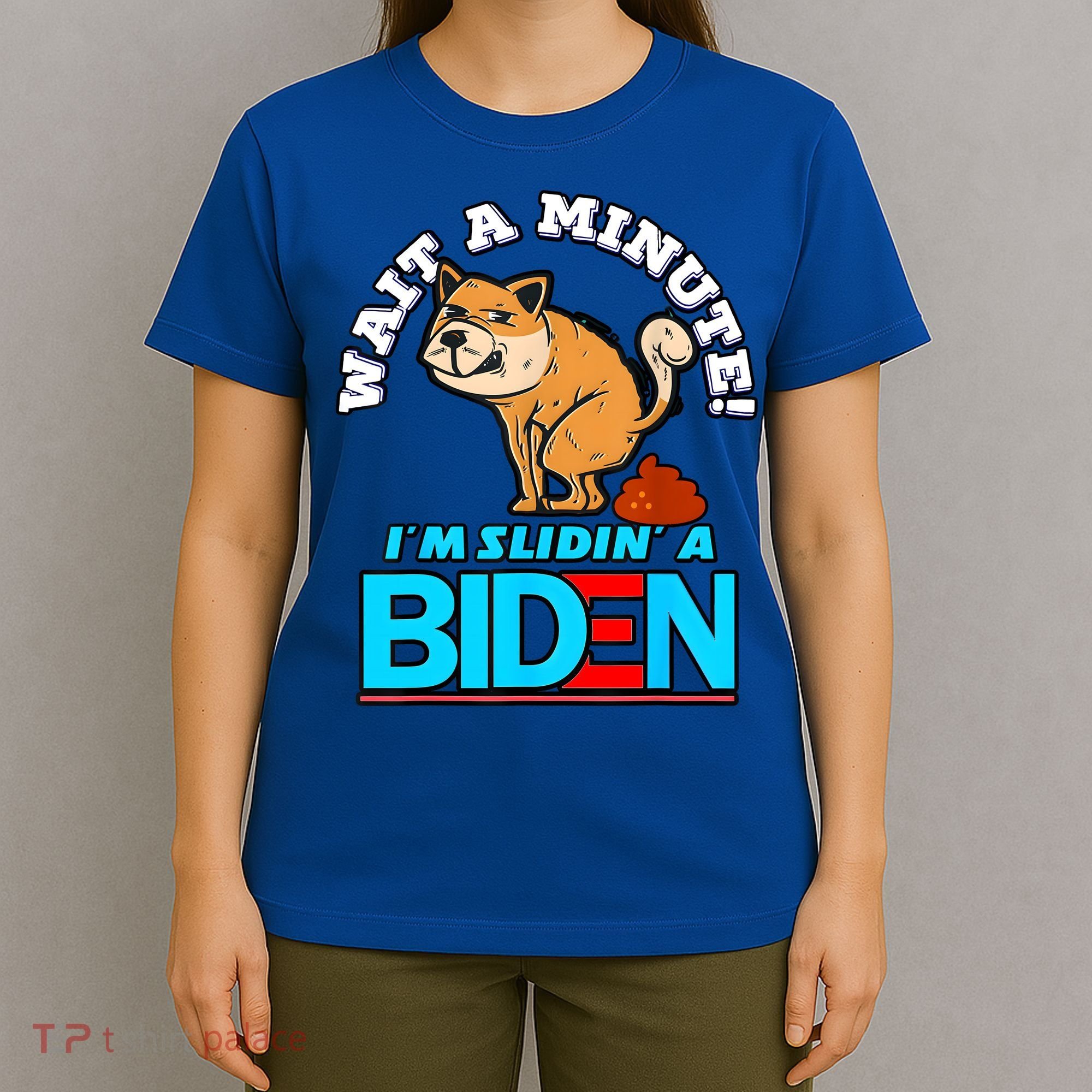 Slidin Biden Funny Dog Trump Political Sarcasm T-Shirt