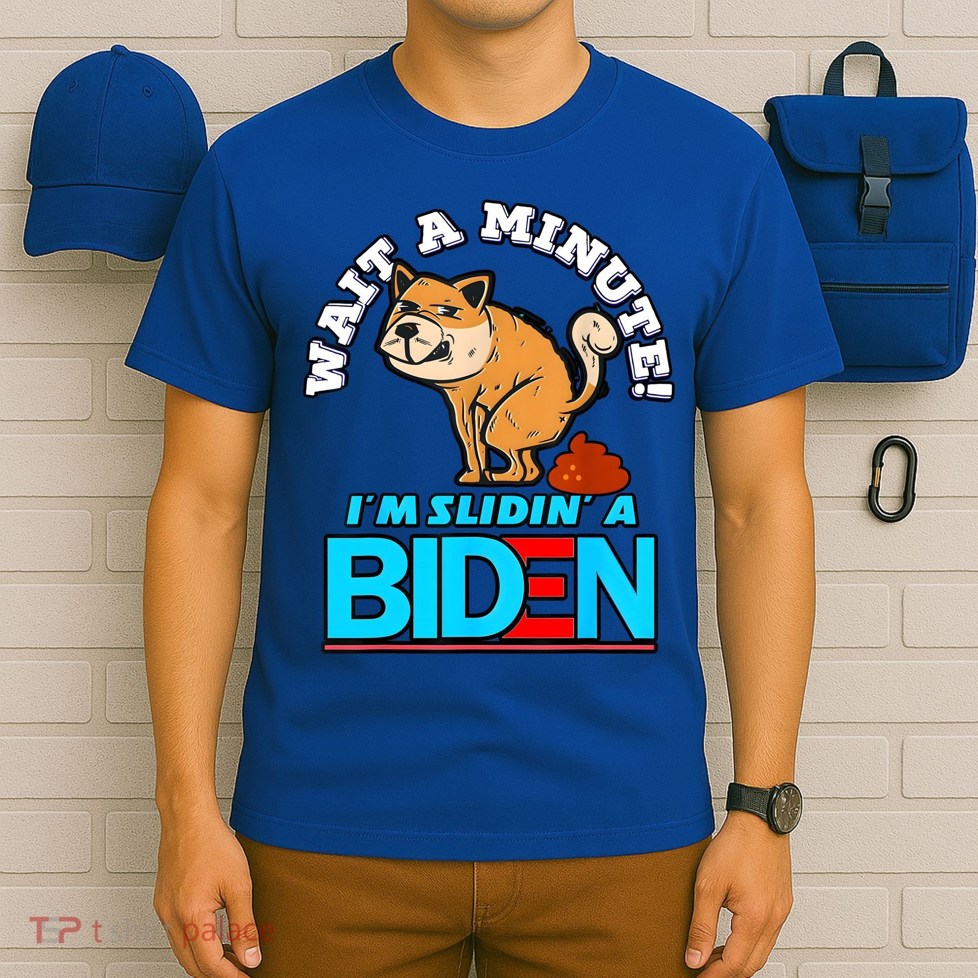 Slidin Biden Funny Dog Trump Political Sarcasm T-Shirt
