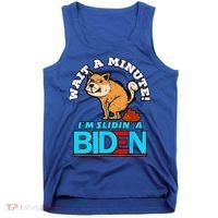 Slidin Biden Funny Dog Trump Political Sarcasm Tank Top thumb 0