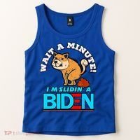 Slidin Biden Funny Dog Trump Political Sarcasm Tank Top thumb 2