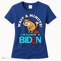 Slidin Biden Funny Dog Trump Political Sarcasm Women's T-Shirt thumb 0