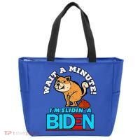 Slidin Biden Funny Dog Trump Political Sarcasm Tote Bag thumb 0