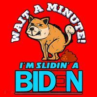 Slidin Biden Funny Dog Trump Political Sarcasm Santa Hat thumb 1