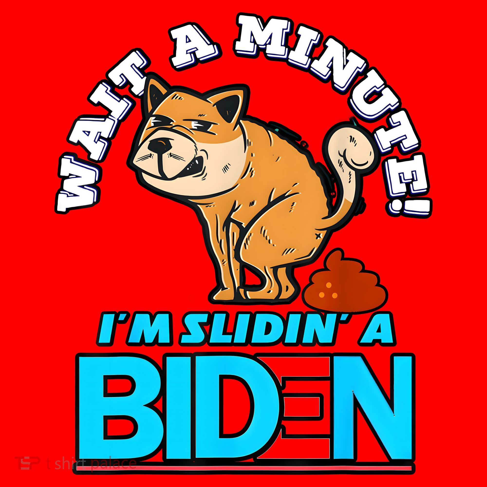 Slidin Biden Funny Dog Trump Political Sarcasm Santa Hat