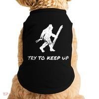 Skiing Bigfoot Funny Sasquatch Yeti Ski Try To Keep Up Gift Doggie Tank thumb 0