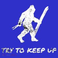 Skiing Bigfoot Funny Sasquatch Yeti Ski Try To Keep Up Gift Women's Tank Top thumb 5