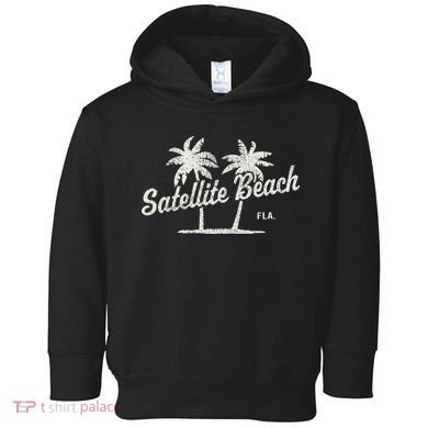 Satellite Beach Florida Vintage 70s Palm Trees Toddler Hoodie