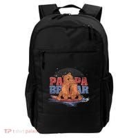 Surfing Bear Family Dad Cute Animal Daddy Papa Bear Gift Backpack thumb 0