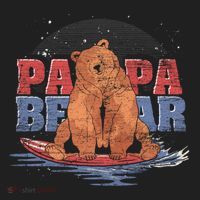 Surfing Bear Family Dad Cute Animal Daddy Papa Bear Gift Hat thumb 2