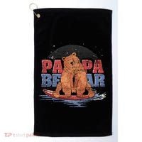 Surfing Bear Family Dad Cute Animal Daddy Papa Bear Gift Golf Towel thumb 0