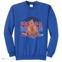Surfing Bear Family Dad Cute Animal Daddy Papa Bear Gift Sweatshirt thumb 0