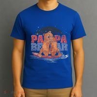 Surfing Bear Family Dad Cute Animal Daddy Papa Bear Gift T-Shirt thumb 3