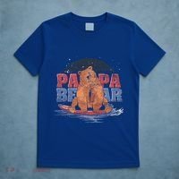 Surfing Bear Family Dad Cute Animal Daddy Papa Bear Gift T-Shirt thumb 5