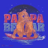 Surfing Bear Family Dad Cute Animal Daddy Papa Bear Gift T-Shirt thumb 7