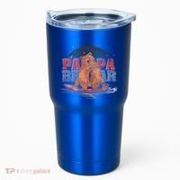 Surfing Bear Family Dad Cute Animal Daddy Papa Bear Gift Tumbler thumb 0