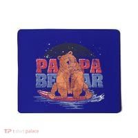 Surfing Bear Family Dad Cute Animal Daddy Papa Bear Gift Mousepad thumb 0