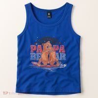 Surfing Bear Family Dad Cute Animal Daddy Papa Bear Gift Tank Top thumb 2