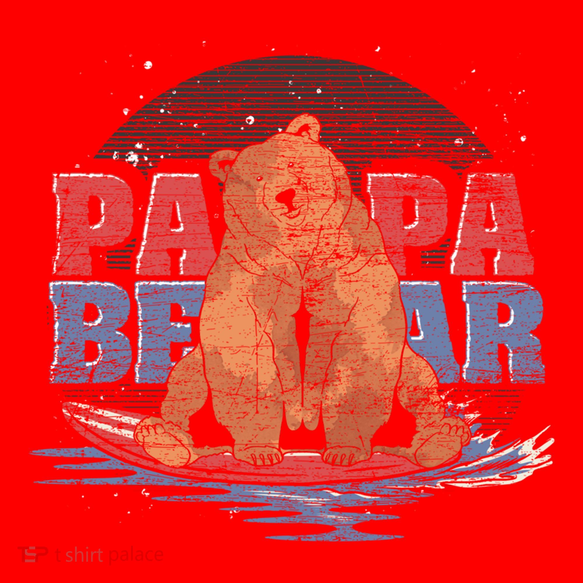 Surfing Bear Family Dad Cute Animal Daddy Papa Bear Gift Santa Hat