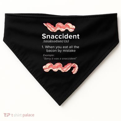 Snaccident Bacon For Bacon Lover USA-Made Doggie Bandana