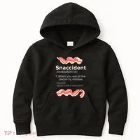 Snaccident Bacon For Bacon Lover Kids Hoodie thumb 0