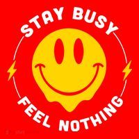 Stay Busy Feel Nothing Gift Santa Hat thumb 1