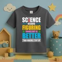 Science Because Figuring Things Out Is Better Funny Toddler T-Shirt thumb 3