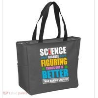 Science Because Figuring Things Out Is Better Funny Tote Bag thumb 2