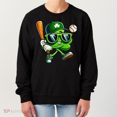 Shamrock Baseball Funny St Patricks Day Women's Sweatshirt