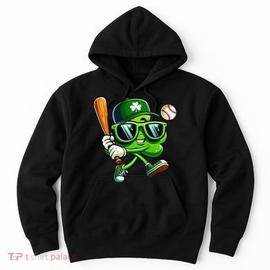 Shamrock Baseball Funny St Patricks Day Hoodie